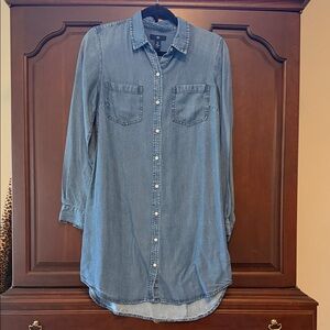 Denim Button-Up tencel dress